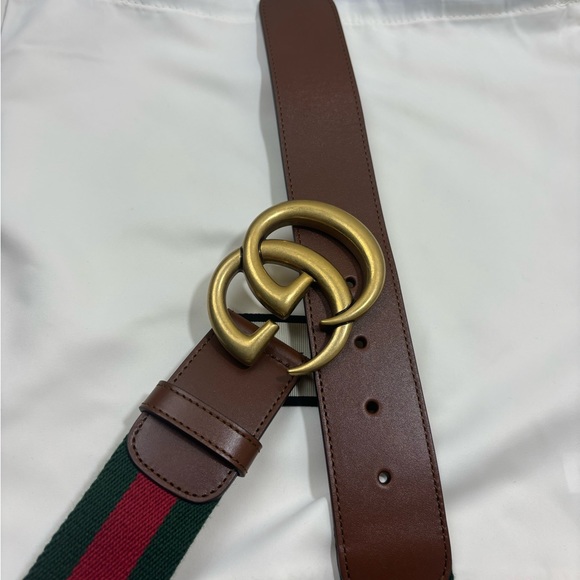 Gucci Double GG buckle Web Belt - Picture 5 of 6